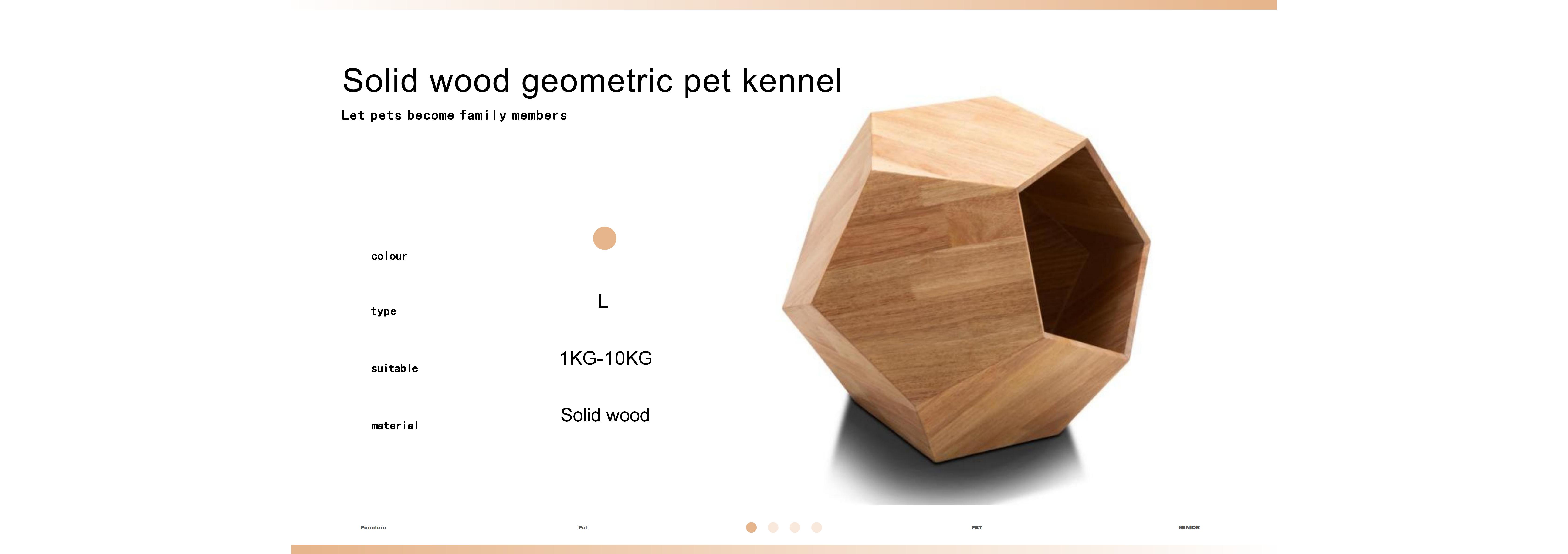 Geometric Wood Kennel