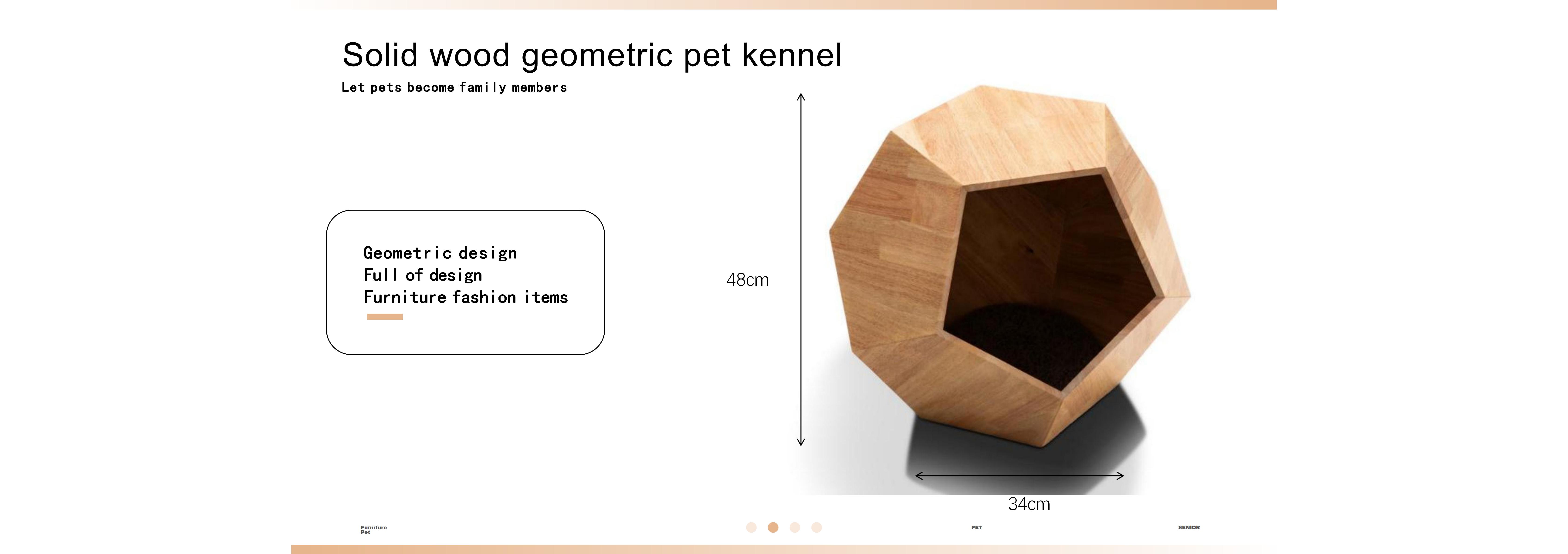 Geometric Wood Kennel