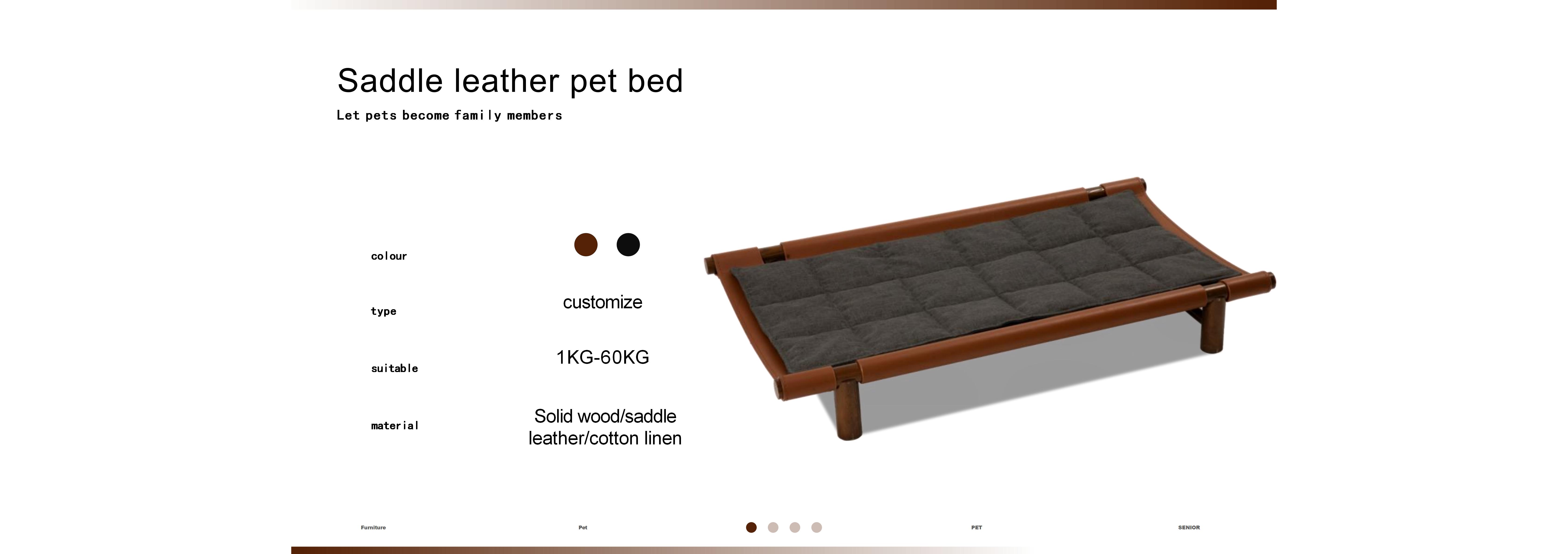 Saddle Leather Bed